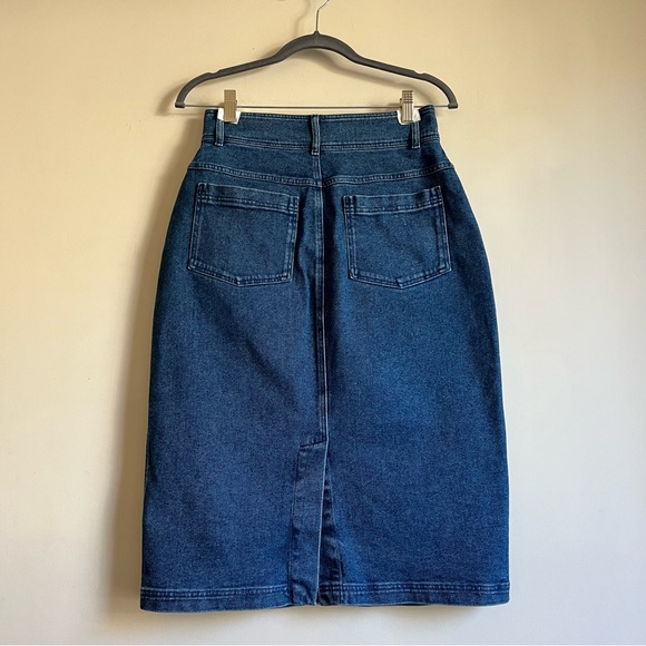 Sezane Jona Skirt in Light Blue Denim - Picture 13 of 16